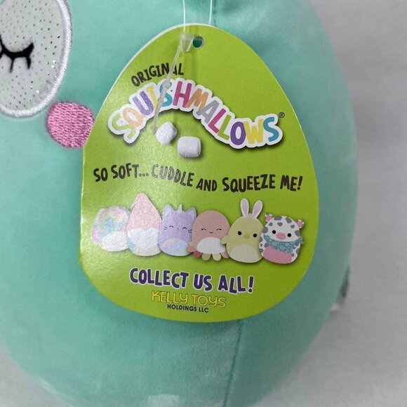 Squishmallows Miley the Llama 8" Stuffed Plush Mint Easter Sleepy Eyes - Picture 5 of 7